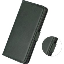 4U Sky Xiaomi Redmi Için 12C 4G/11A 4g Anti-Shock Anti-Chock Cep Telefon Kılıfı Doku Pu Deri Stand Cüzdan Telefon Kapak Yeşil (Yurt Dışından)