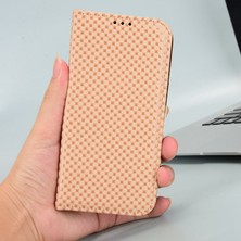 4U Sky Xiaomi 12S Için Ultra 5g Pu Deri Izgara Doku Folio Flip Flip Telefon Kılıfı Stand Cüzdan Manyetik Otomatik Kapanış Kapak Bej (Yurt Dışından)