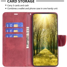 4U Sky Xiaomi Için Poco X5 5g/redmi Note 12 5g (Global)/(Hindistan)/(Çin) Telefon Kılıfı Pu Deri Cüzdan Stand Koruyucu Kapak Strap-Red (Yurt Dışından)