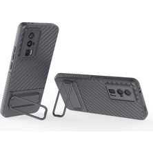 4U Sky Xiaomi Poco F5 Pro 5g/redmi K60 Pro 5G/K60 5g Sağlam Tpu Telefon Vaka Kickstand Şok Geçirmez Cep Telefonu Kapak-Grey (Yurt Dışından)