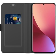 4U Sky Xiaomi Için Poco C55 4g Tpu+Pu Deri Manyetik Telefon Vaka Kart Yuvası Black ile Stand Kapağı (Yurt Dışından)