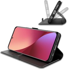 4U Sky Xiaomi Için Poco C55 4g Tpu+Pu Deri Manyetik Telefon Vaka Kart Yuvası Black ile Stand Kapağı (Yurt Dışından)