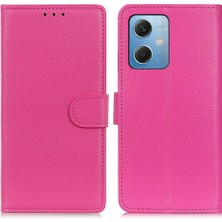 4U Sky Xiaomi Redmi Için Telefon Koruyucu Kılıf Not 12 5g (Global)/(Hindistan)/(Çin)/poco X5 5g Litchi Doku Pu Deri Deri Flip Stant Stand Cüzdanı (Yurt Dışından)