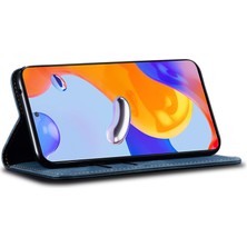 4U Sky Xiaomi Redmi Için Cüzdan Telefon Kılıfı Not 11T Pro 5g/not 11T Pro+ 5G/K50I 5g/not 12T Pro 5g/poco X4 Gt 5g, Pu Deri Kot Ceza Doku Doku Standı Kapak-Mavi (Yurt Dışından)