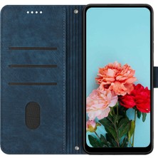 4U Sky Xiaomi 13 Ultra Pu Deri Telefon Stand Kılıfı Cüzdan Çizgileri Omuz Kayışı Sapfirli Baskılı Kapak (Yurt Dışından)