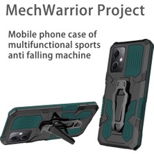 4U Sky Mechwarrior Xiaomi Redmi Için Mechwarrior Proje Kılıfı Not 12 5g (Çin)/(Hindistan)/(Global)/poco X5 5g Kickstand Kemer Klibi Tpu+Pc Kapak Yeşili (Yurt Dışından)