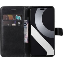 4U Sky Xiaomi Için Düz Renk Kılıfı 13 Lite/civi 2 5g Pu Deri Telefon Stand Cüzdan Kapağı Strap-Black (Yurt Dışından)