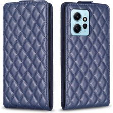 4U Sky Xiaomi Redmi Için BF30 Not 12 4g Baskılı Kart Tutucu Pu Deri Telefon Kılıfı Dikey Flip Stand Cover-Cover-Blue (Yurt Dışından)