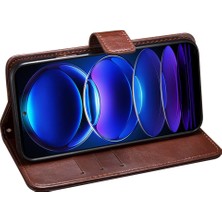 4U Sky Xiaomi Için 13 Lite/civi 2 5g Fingerprint Anti-Fingerprint Telefon Kılıfı Stand Pu Deri Çılgın At Doku Cüzdan Flip Cover-Brown (Yurt Dışından)