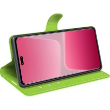 4U Sky Xiaomi Için Pu Deri Kabuk 13 Lite/civi 2 5g Litchi Doku Telefon Kılıfı Cüzdan Stand Flip Kapak Yeşili (Yurt Dışından)