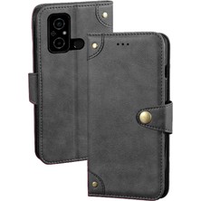 4U Sky Xiaomi Poco C55 4g Için Manyetik Kapatma Telefon Kapağı, Pu Deri Cüzdan Cep Telefonu Standı Case-Black (Yurt Dışından)