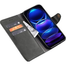 4U Sky Xiaomi Poco C55 4g Için Manyetik Kapatma Telefon Kapağı, Pu Deri Cüzdan Cep Telefonu Standı Case-Black (Yurt Dışından)