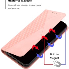 4U Sky Xiaomi Için 13 Ultra Baskılı Rhombus Pu Deri+Tpu Telefon Kılıfı Şok Geçirmez Cüzdan Standı Kapak Çizgisi Altın (Yurt Dışından)