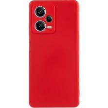 4U Sky Xiaomi Redmi Için Note 12 Pro 5g Kırmızı Dayanıklı Tpu Kasa Fiber Astar Ka Koruyucu Telefon Kapak-Kırmızı (Yurt Dışından)