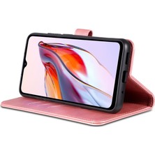 4U Sky Xiaomi Poco C55 4g/redmi 11A 4g/redmi 12C 4g Deri Telefon Kapağı Standı Cüzdan Case-Rose Gold (Yurt Dışından)