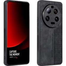 4U Sky Xiaomi 13 Ultra Pu Deri+Tpu Cep Telefon Kılıfı Baskılı Desen Akıllı Telefon Kabuğu Kapak Black (Yurt Dışından)