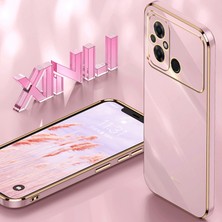 4U Sky Xiaomi Için Xinli Poco C55 4g Hassas Lens Kesim Anti-Çizelge Kapak Tpu Elektrapılaşma Telefon Vaka Pembe (Yurt Dışından)