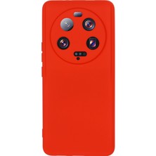 4U Sky Xiaomi Için 13 Ultra Cep Telefonu Kabuğu Sıvı Silikon Koruma Kılıfı Strap-Red ile Yumuşak Astar Kapağı (Yurt Dışından)