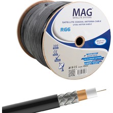 BYR Mag Rg6/u6 Bakir Cu/cu Yeşil Anten Kablosu (300 Metre) Byr  [byrtek]