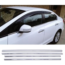 ZNZ Oto Aksesuar Honda Civic Krom Cam Çıtası 4 Kapı P.çelik 2012-2016 Arası