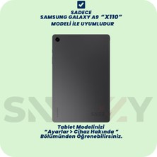 Sneezy Samsung Tab A9 X110 8.7 Inç Kılıf Shockarmor Clear Köşe Korumalı Şeffaf Tablet Kılıfı