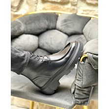 BLACK OKLAND 3215 HAKİKİ DERİ MAT ERKEK BOT SİYAH