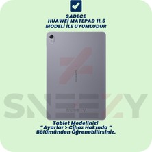 Sneezy Huawei Matepad 11.5 Inç Kılıf Shockarmor Clear Köşe Korumalı Şeffaf Tablet Kılıfı