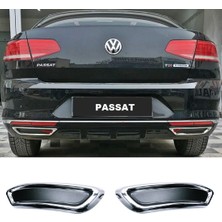 ZNZ Oto Aksesuar Vw Passat B8 Krom Egzos Çıkış Difüzör P.çelik 2014-2019 Arası