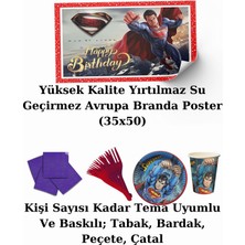 Superman Çelik Adam  Afişli 24 Kişilik Doğum Günü Parti Malzemeleri Süsleri Seti Lxst