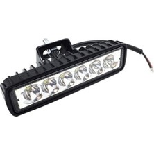 Ahmet Otomotiv 6 Ledli Beyaz Çalışma Lambası Gündüz Ledi Off Road Geri Vites Lambası 12V-24V