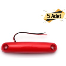 Ahmet Otomotiv Kırmızı - Neon Ledli Yan Kasa Lambası - Tır Dorse Lamba - Kamyon Lamba (5 Adet)