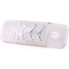 Ahmet Otomotiv Beyaz Side Marker Lamba 15 Ledli 12V-24V 11,5cm