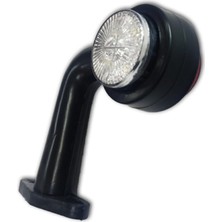 Ahmet Otomotiv Orta Eğri Boynuz Lamba 4 Ledli 2 Adet Kırmızı ve Beyaz Tır Kamyon Dorse