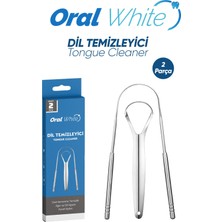 Oral White Paslanmaz Çelik Dil Temizleyici ve Dil Sıyırıcı 2 Parça