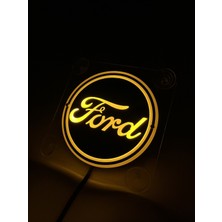 Ahmet Otomotiv Ford Siyah Cam Önü Logo Tabela 24VOLT Sarı-Turuncu Renk