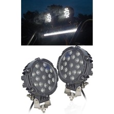 Ahmet Otomotiv (2 Adet) Projektör LED Lamba 7inç 17LED 9V-30V 51W