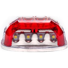 Ahmet Otomotiv (2 Adet) Plaka Lambası Kırmızı Model 12V-24V