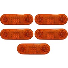 Ahmet Otomotiv (5 Adet) 21 LED Sarı Lamba 12V-24V Tır Kamyon Dorse Otobüs Minibüs Offroad