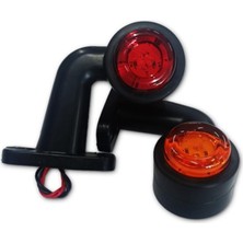 Ahmet Otomotiv 2 Adet Ultra Mini Eğri Takoz 12 Ledli Boynuz Takım