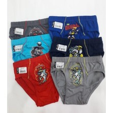 Tutku 0138 Erkek Çocuk Karışık Renkli Slip Külot 6 Adet