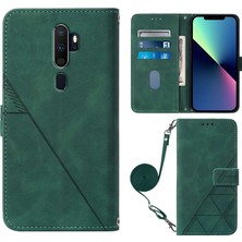 Yihang Boutique Oppo A9 2020/A5 2020 ile Uyumlu Tam Korumalı Yumuşak Pu Deri Kapaklı Cüzdan Telefon Kılıfı, Kart Tutuculu ve Uzun Askılı (Yurt Dışından)