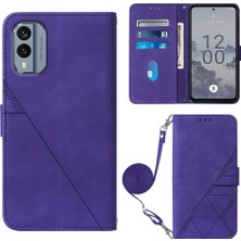 Yihang Boutique Nokia X30 5g ile Uyumlu Tam Korumalı Yumuşak Pu Deri Kapaklı Cüzdan Telefon Kılıfı, Kart Tutuculu ve Uzun Askılı (Yurt Dışından)