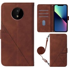 Yihang Boutique Nokia C20 ile Uyumlu Tam Korumalı Yumuşak Pu Deri Kapaklı Cüzdan Telefon Kılıfı, Kart Tutuculu ve Uzun Askılı (Yurt Dışından)