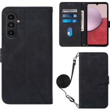Yihang Boutique Samsung Galaxy A24 4g ile Uyumlu Tam Korumalı Yumuşak Pu Deri Kapaklı Cüzdan Telefon Kılıfı, Kart Tutuculu ve Uzun Askılı (Yurt Dışından)