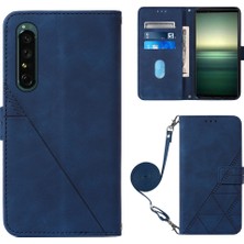 Yihang Boutique Sony Xperia 1 Iv ile Uyumlu Tam Korumalı Yumuşak Pu Deri Kapaklı Cüzdan Telefon Kılıfı, Kart Tutuculu ve Uzun Askılı (Yurt Dışından)