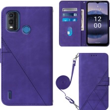 Yihang Boutique Nokia G11 Plus ile Uyumlu Tam Korumalı Yumuşak Pu Deri Kapaklı Cüzdan Telefon Kılıfı, Kart Tutuculu ve Uzun Askılı (Yurt Dışından)