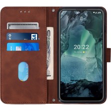 Yihang Boutique Nokia G21/G11 ile Uyumlu Tam Korumalı Yumuşak Pu Deri Kapaklı Cüzdan Telefon Kılıfı, Kart Tutuculu ve Uzun Askılı (Yurt Dışından)