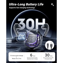 Eddyscale Kristal Kulaklıklar Bluetooth Kulaklıklar Tws Kulaklıklar Bluetooth 5.3 (Yurt Dışından)