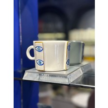 Megg Altın Yaldızlı Dik Göz Nazar Fincan