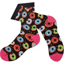 Dode Flora Donut Desenli Çorap Erkek Uzun Çorap Clb